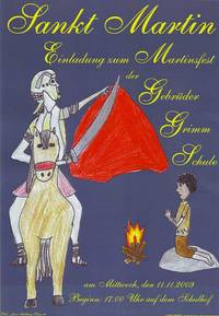 Plakat zum Martinsfest Gebr�der-Grimm-Schule Moers